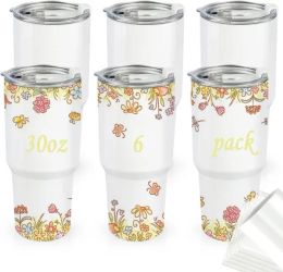 30oz Sublimation Stainless Steel Coffee Tumblers Sublimation Stainless Steel Blanks Bulk,Wall Vacuum Insulated Travel Mug with Shrink Wrap Films i1020 JJ 11.1