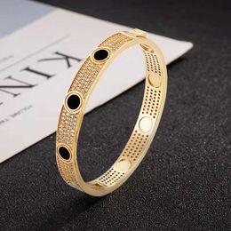 New Brand artier Classic Designer Bracelet European Fashion character drop black micro zircon ring copper jewelry bracelet With Original Box