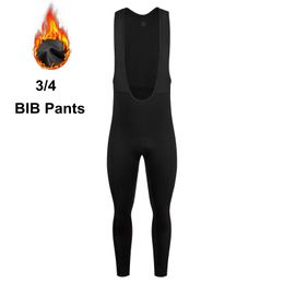 Cycling Pants Spexcell Rsantce 3/4 Men Winter Thermal Fleece Cycling Long Bib Pants Clothing Warm Bicycle Tights Bike Reflective Trousers 231101