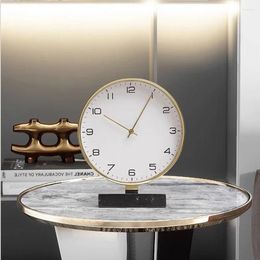 Table Clocks Decorative Digital Electronic Bedrooms Modern Living Room Fancy Girl Metal Reloj Escritorio Home Decor