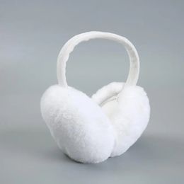 Ear Muffs Fur Solid Colour Ear Muffs Autumn Winter Warm Earmuffscomfortable Unisex Skiing Fur Headphones Ear Warmer Woman Ear Cover 231101