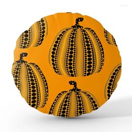 Pillow Flannelette Pumpkin Printing Round Seat Back Velvet For Sofa Bed Chair Floor Car Halloween Decoration