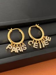 triomphe ear stud celi earrings 18K gold-plated girls Valentine's Day wedding Jewellery earrings triomphe 2023 New temperament earrings Hollow