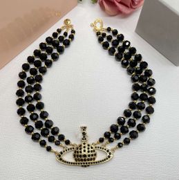 Designer Pendant Necklaces Letter Vivian Chokers Luxury Women Fashion Jewellery Metal Pearl Necklace cjeweler Westwood Woman 415ess