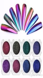 Tamax Chrome Mirror Powder Nail Art Glitter Chameleon Pigment Powder Manicure Nail Tips Decoration Accessories Gel Polish Dust7999359