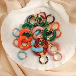 Stud Earrings Fashion Minimal Colourful Hoop Acrylic Small Huggie Thin Hoops Cartilage Earring Tragus Piercing Jewellery