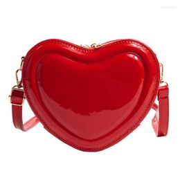 Evening Bags Novelty Vegan Leather Heart Purses And Handbags Female Fashion Trendy For Women 2023