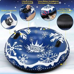 Sledding Children Inflatable Ski Circle Snowboard Flying Saucer Adult Thickened Snow Gear Circle Sleigh Snowboard Grass and Sand Skiing 231101