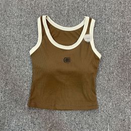 Camis designer t shirt woman LOWE cropped top knits Tankem broidered womens tops sexy sleeveless sport Tee yoga summer tees vests Fitness Anagram Sports Bra Mini c