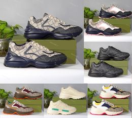 Tasarımcı Spor ayakkabıları Rhyton Ayakkabı Yapıyor Baba Vintage Eğitmenler Bej Kadınlar Erkek Ayakkabı Kırık Ayakkabı Ayakkabı Moda Sneaker Kutu