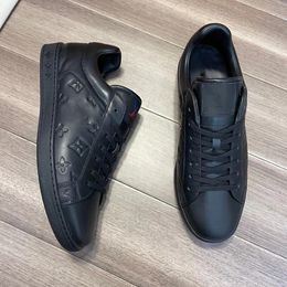 Designer LUXEMBOURG SNEAKER Black White Casual Shoes bicolor Perforated real calf leather Shoes Rubber outsole Mens Designers Sneakers 04