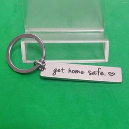 Keychains Personality Carabiner For Keys Gift Valentine's Day Keyring Birthday Get Home Safe Stainless Steel Creativity Keychain Car