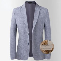 Men's Suits Arrival Fashion Linen Casual Suit Summer Thin Fit Cotton Blazer Coat Size M L XL 2XL 3XL 4XL