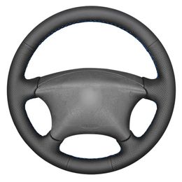 Steering Wheel Covers Black Genuine Leather Car Cover For Xsara Picasso 2001-2010 Berlingo2003-2008 C52001-2006 Partner