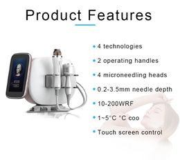 RF Microneedle Machine No Needle Meso Mesotherapy Gun Injector Removal Face Lifting Water Injection Anti Ageing Salon 2 in 1 Beauty Equipment