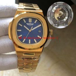 10 Style Classic Men's Watch waterproof men automatic watches 5711 gold strap blue dial CAL.324SC mens mechanical montre de luxe wristwatch U1