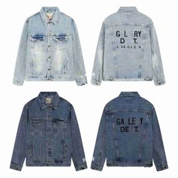 Designers Galleries Men Womens Denim Jackets Mens Casual Spring Autumn Fashion Luxe Back Embroidery Letters Depts Jacket Heavy Outwear Clothes Size S-xl2024