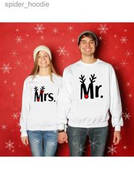 Men's Hoodies Sweatshirts Mr and Mrs Couple Christmas Sweatshirt Merry Christmas Husband Wife Pullover Lovely Couples Hoodies X-Mas Gift L231101