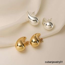 Stud Trendy Italy Hollow Stainless Steel 18k Plated Bottega Tear Drop Waterdrop Earrings for Women Girl 230710