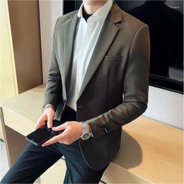 Men's Suits 2023 Brand Mens Blazer British's Style Casual Slim Fit Suit Jackets Blazers Autumn Costume Homme Formal Business Dress Coat 4XL