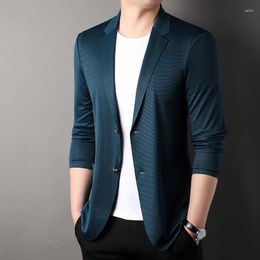 Men's Suits Sun Protection Clothing Men Ice Silk Lightweight Spring And Summer Thin Mens Blazer Jacket Smart Casual Male Suit Coat