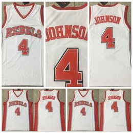 UNLV REBELS College 4 Larry Johnson Jerseys Basketball University White Team Colour Embroidery And Stitched Breathable Pure Cotton For Sport Fans Shirt NCAA