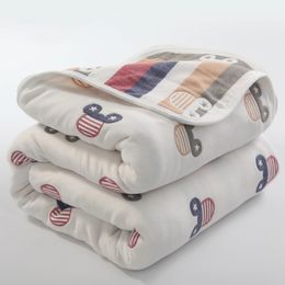Blankets Swaddling 6 Layers 100% Muslin Cotton Swaddle Warp Infant Bedding Receiving Bath 90100cm 231031