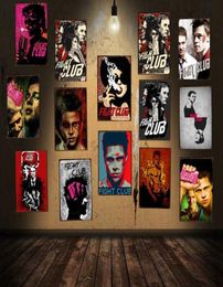 Fight Club Classic Movie Tin Sign Metal Plate Iron Painting Wall Bar Coffee Home Art Craft Decor9948242