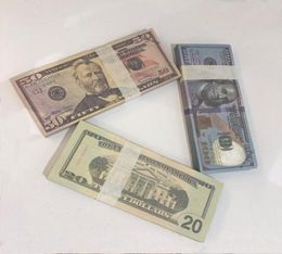 Best 3A Prop Money Euro Party 20 50 100 Dollar Bills Bars Currency Notes Props Lifelike Christmas Paper Bank Note Movie Copy Canadian6093641