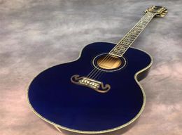 43 polegadas guitarra azul j200 molde de madeira maciça seção acústica abalone inlay6433591