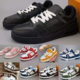 top quality Casual Shoes Designer Trainer Sneaker Virgil Calfskin Leather Abloh Black White Green Red Blue Overlays Platform outdoor Walking Low Sneak