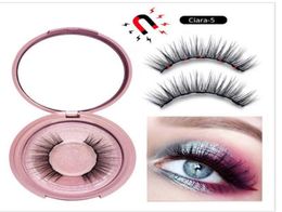 Magnetic Eyeliner Eyelashes Set Natural Thick Handmade No Glue Prevent Allergy Magnetic Fake Eyelashes With Eyelashes Applicator1545757