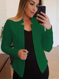 Women's Suits Solid Split Open Front Blazer Elegant Long Sleeve & Stylish Tops For Office Work Clothing