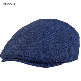 Berets Womens Mens Blue Ivy Cap Women Beret Cabbie Driver Hat Spring Summer Breathable Flat Hats Grey Vintage Gatsby Beret NM05-03 231031