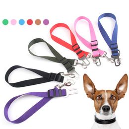 New Dog Pet Car Safety Seat Belt Harness Restraint Lead Adjustable Leash Travel Clip Dog Seat Belt for All Cars High Quality264P