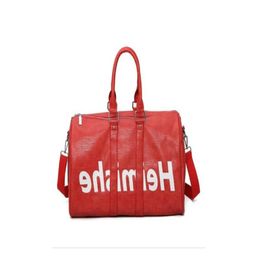 45CM duffle bag Travel Bags Fashion Mens Luxury Gym Sports Bag Leather Shopping Weekend Bag Vintage Luggage Shoulder For Women Duf216c