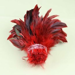 5-7 Inches Red Rooster Chicken Feather for Crafts Natural Pheasant Feathers Carnival Headdress Jewellery Making Plumas 800-100pcs