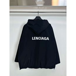 Designer Balancaigas Hoodies Paris 23ss Correct Version b Classic Letter Printing Sun Protection Clothing Loose Men's and Women's Windbreaker Coat