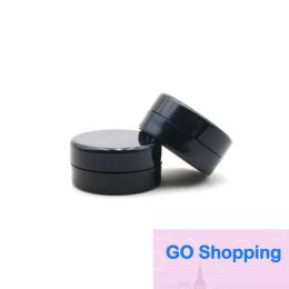 All-match 3Gram Cosmetic Sample Empty Jar Plastic Round Pot Black Screw Cap Lid, Small Tiny 3g Bottle, for Make Up, Eye Shadow, Nails, Powder Paint