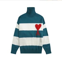 New Men's Sweaters Woman Knit High collar Love Top Womens Fashion Letter Black Long Sleeve Clothes Pullover Oversized Top