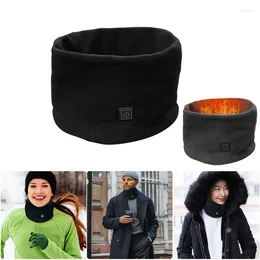 Bandanas Unisex Electric Heated Scarf Neck Wrap USB Rechargeable 3 Speed Heating Fleece Winter Warm For Cycling Ski