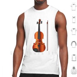 Men's Tank Tops The Violin Vest Cotton Vioin Fiddle Music Musical Instrument Wooden String Hollow Bow