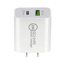 Universal 2.4A USB C Chargers Dual Ports Type c PD EU US Wall Charger Power Adapters For IPhone 14 Plus x xs max 12 13 15 Pro Samsung tablet pc Android phone