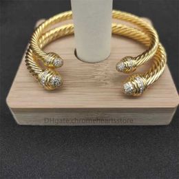 Bracelets Bangle Designer Jewellery Woman Charm Bracelet Women 5mm 7mm Round Head Colour Separation Bracelet Buckle in Sterling Sier with Rose Gold Plated