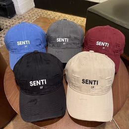 Luxury designer ball cap Letter Silicone Series Men's and Women's Baseball Hat Street Versatile Hat Wash and make old senti 20 Colour schemes