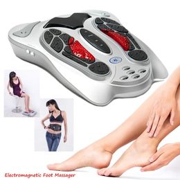 Foot Massager Electric Foot Massager Machine Heat Far Infrared Acupuncture Shiatsu Feet Massage Blood Circulation Device Body Physical Therapy 231031