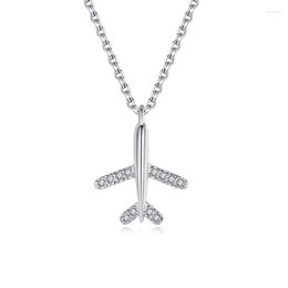 Pendant Necklaces French Aircraft Zircon Chain For Women Party Hip Hop Rock Airplane Jewelry GiftPendant Elle22