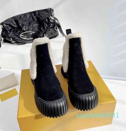 Fashion 2023 Snow Boots with Loose Wool Spliced Elastic boots