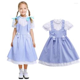 Theme Costume Kids Girl Maid Wizard Of OZ Dorothy Princess Cosplay Carnival Child Fancy Dress Christmas Halloween Fantasia Infantil