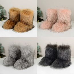 quality Boots Long Children's Winter Warmth Thickness Anti Slip Shibuya Fur Middle Sleeve Personalised Fashionable Snow